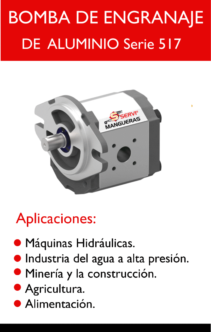 H BOMBA DE ENGRANAJE DE  ALUMINIO Serie 517